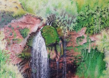 La cascada salto del caballo, refleja la vegetación de este parque natural de la Molata y los Batanes, en Albacete, con verdes como protagonista.