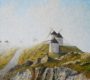 Molinos de Consuegra entre niebla