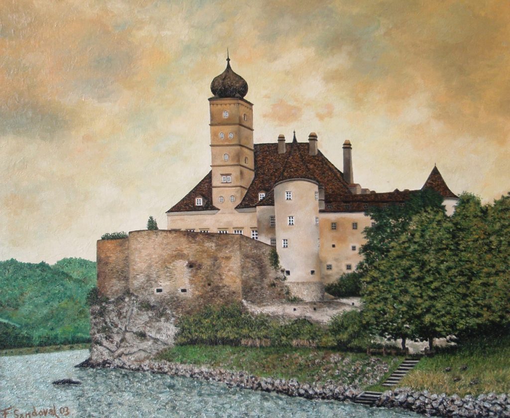 Castillo de Schönbübel patrimonio de la Humanidad en el año 2000 situado en la baja Austria, todo envuelto en una armonía de ocres, amarillos y verdes.