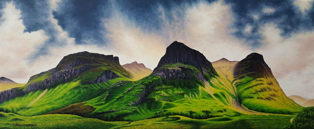 Montañas de Glen-Coe en Escocia