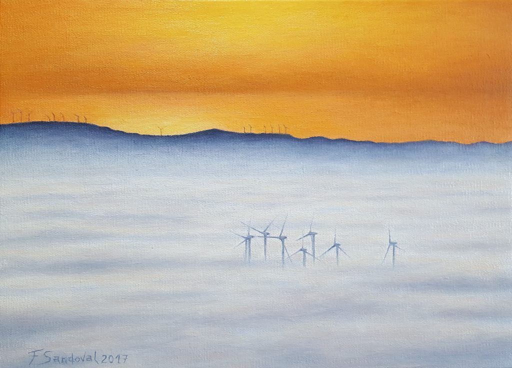 Molinetas en la niebla